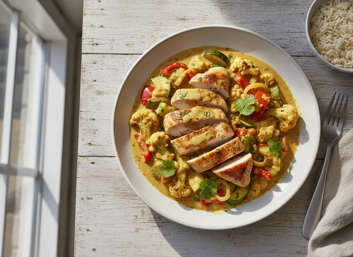 Poulet-Curry mit Gemüse photo