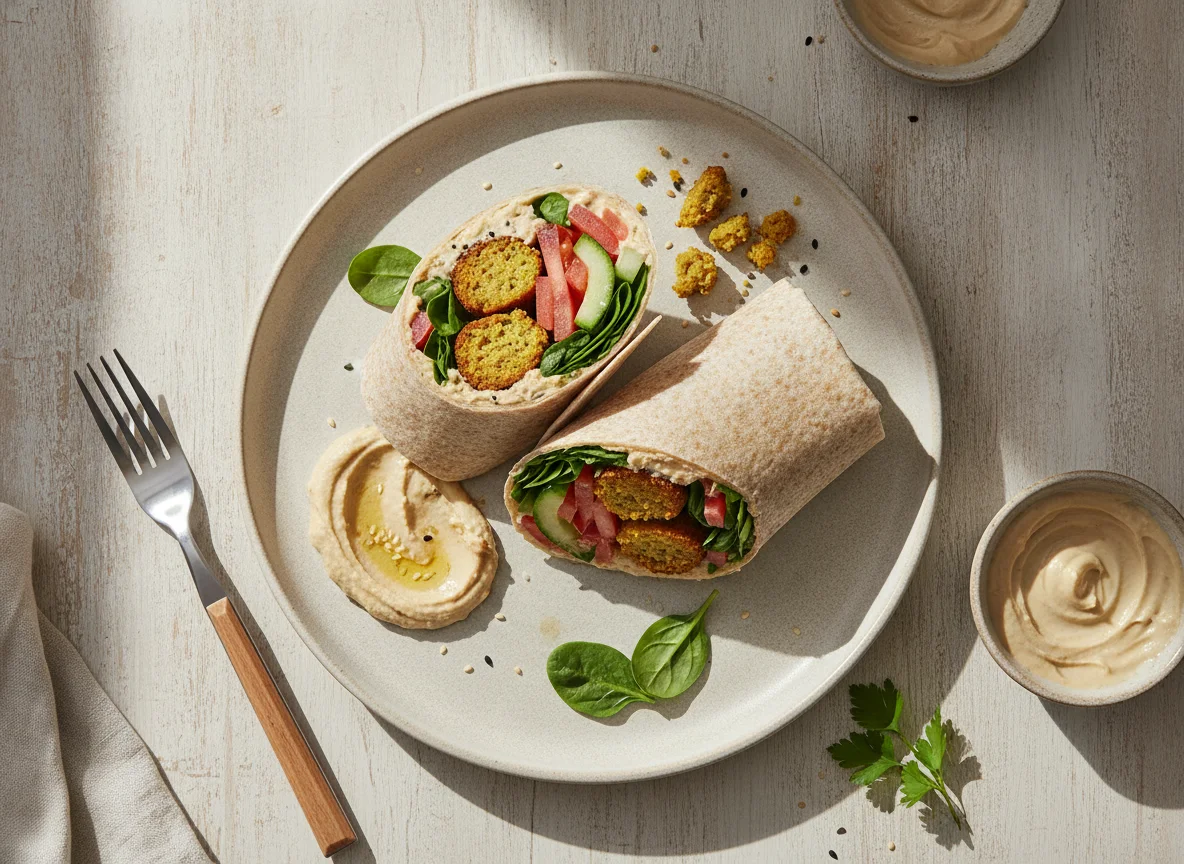 Protein Wrap mit Falafel photo