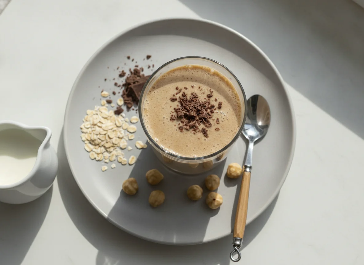 Protein-Shake mit Haferflocken photo