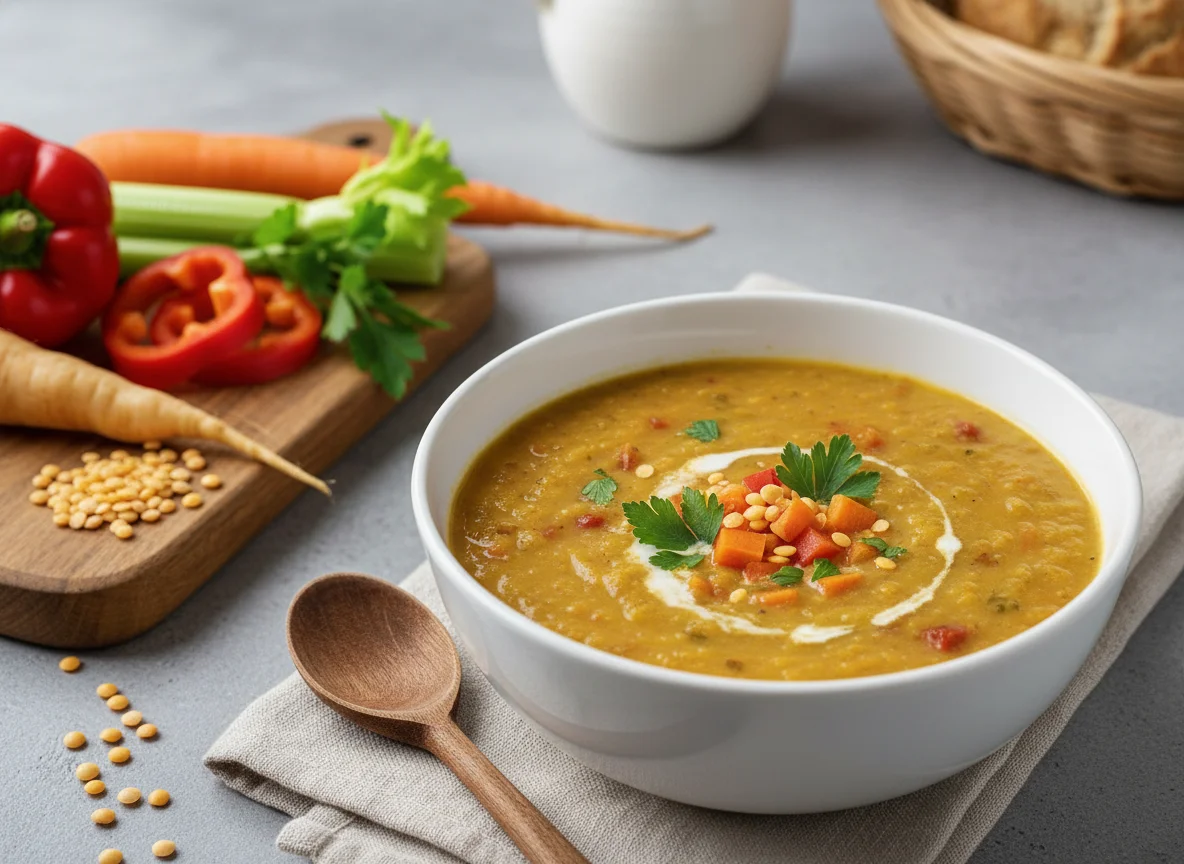 Pürierte Linsensuppe photo