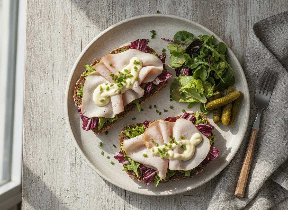 Puten-Sandwich mit Salat photo