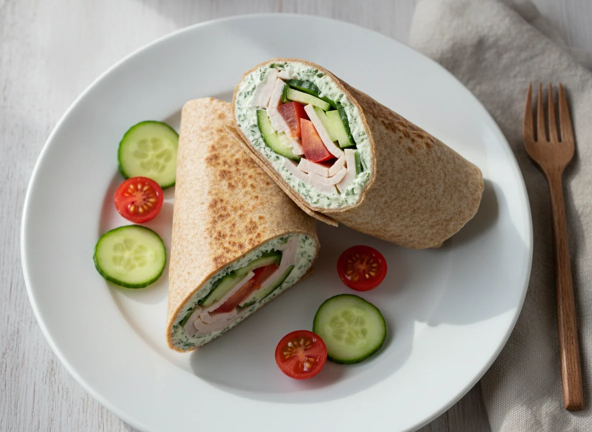 Puten-Wrap mit Gemüse photo