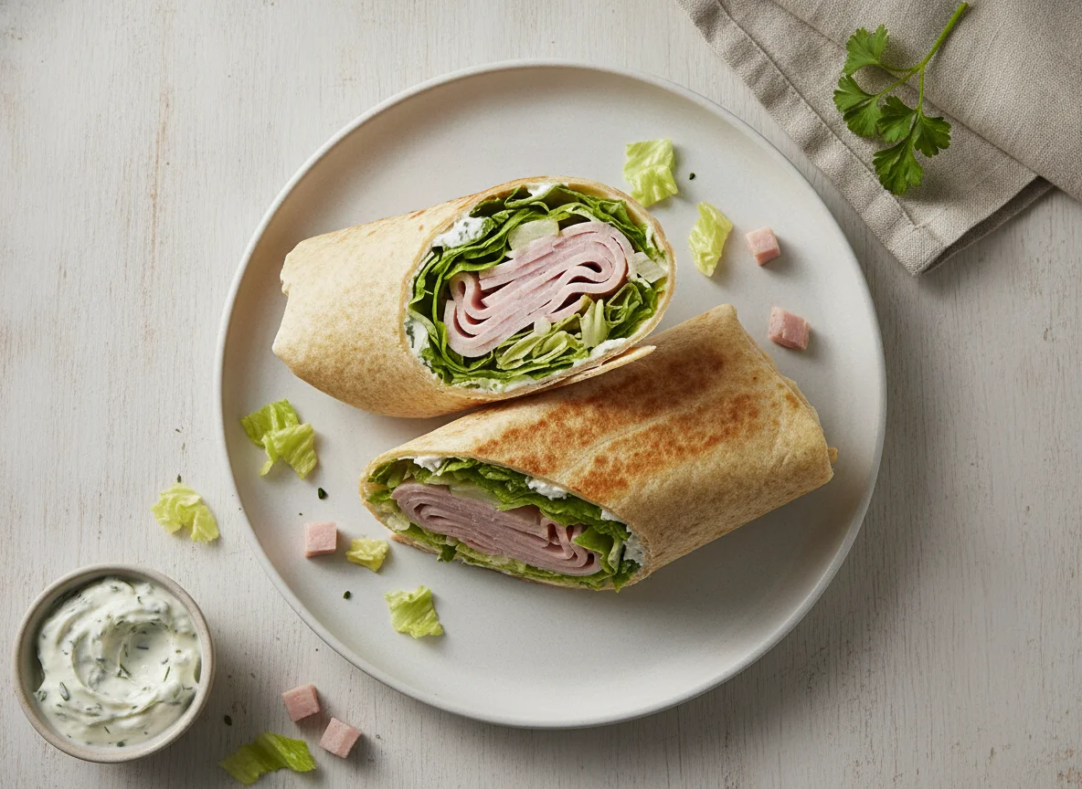 Puten-Wrap mit Salat photo
