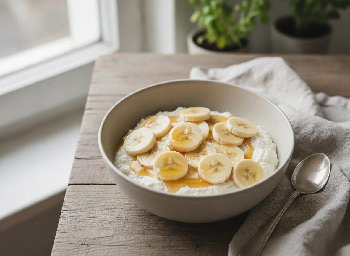 Quark mit Banane und Honig photo
