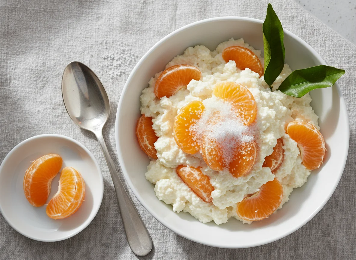 Quark mit Mandarinen photo
