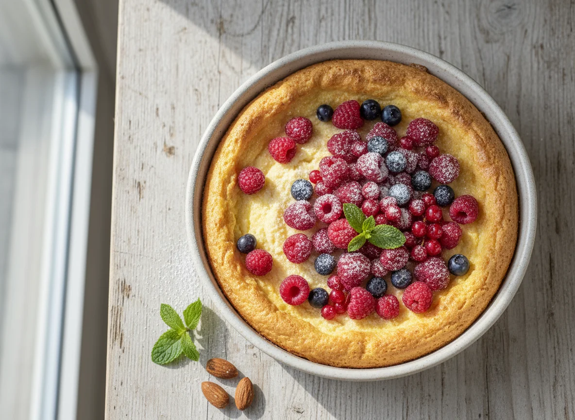 Quarkauflauf mit Beeren photo