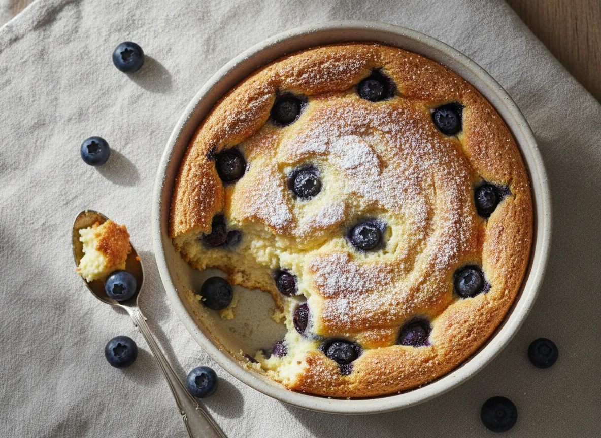 Quarkauflauf mit Heidelbeeren photo