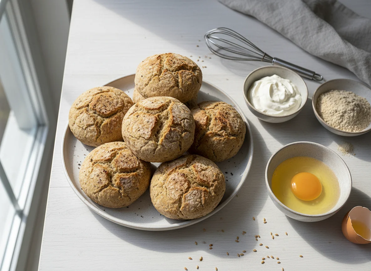Quark-Dinkel-Brötchen photo