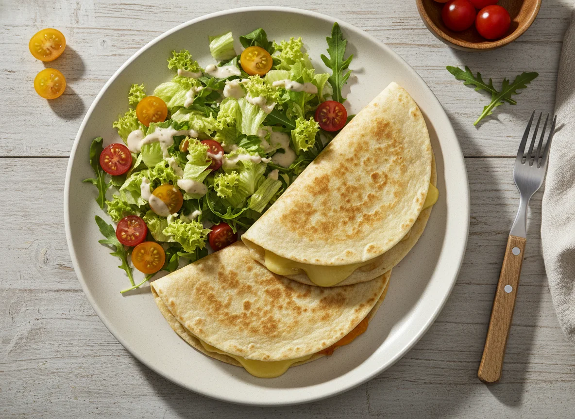 Quesadillas mit Beilagensalat photo