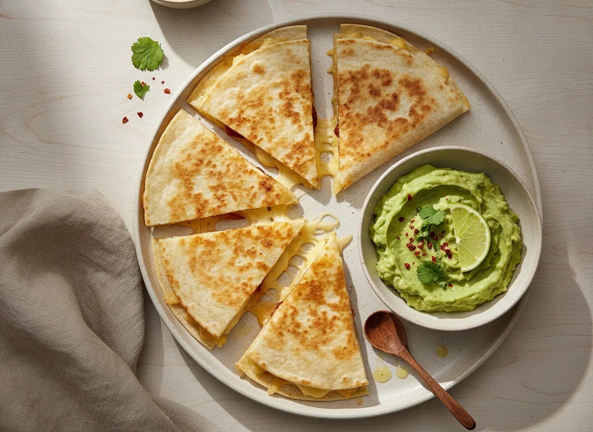 Quesadillas mit Guacamole photo