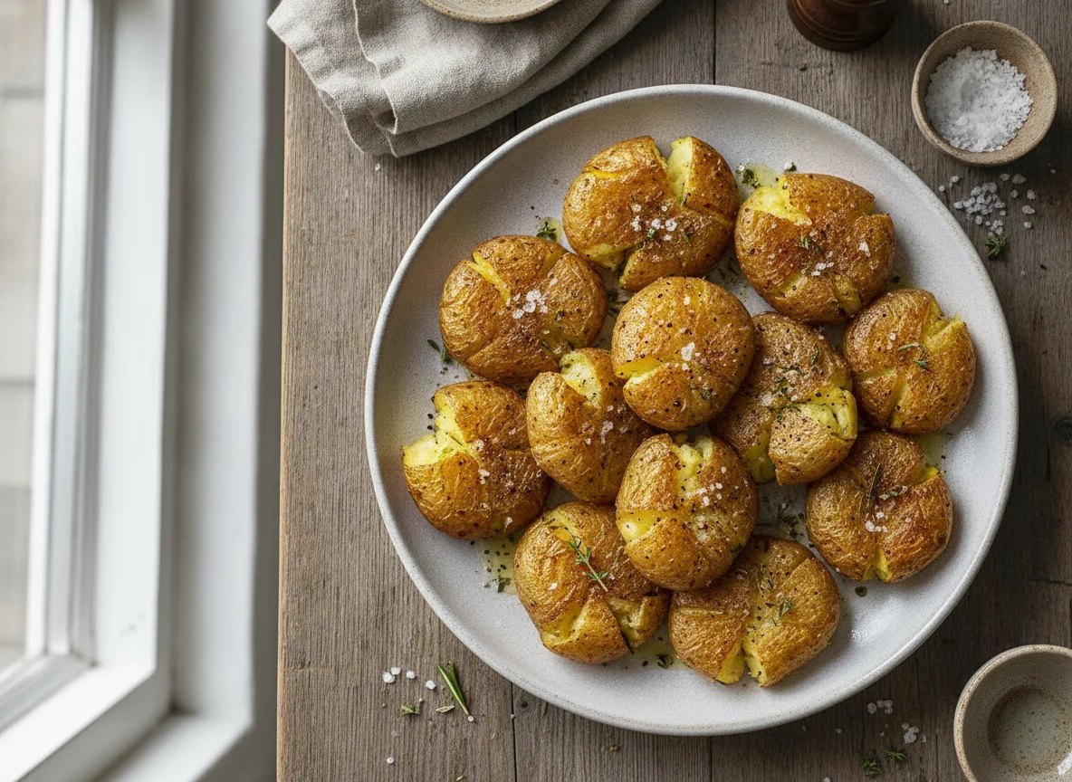 Quetschkartoffeln aus dem Ofen photo