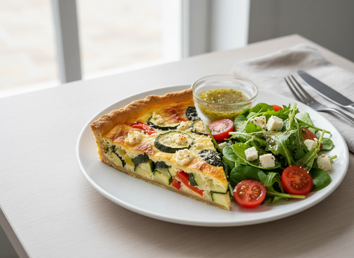 Quiche mit Salat photo
