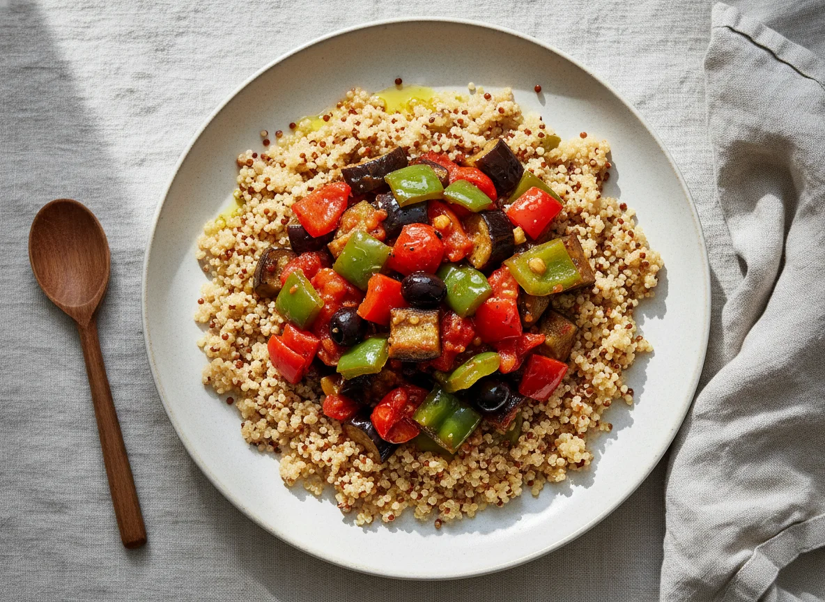 Quinoa mit Ratatouille-Gemüse photo