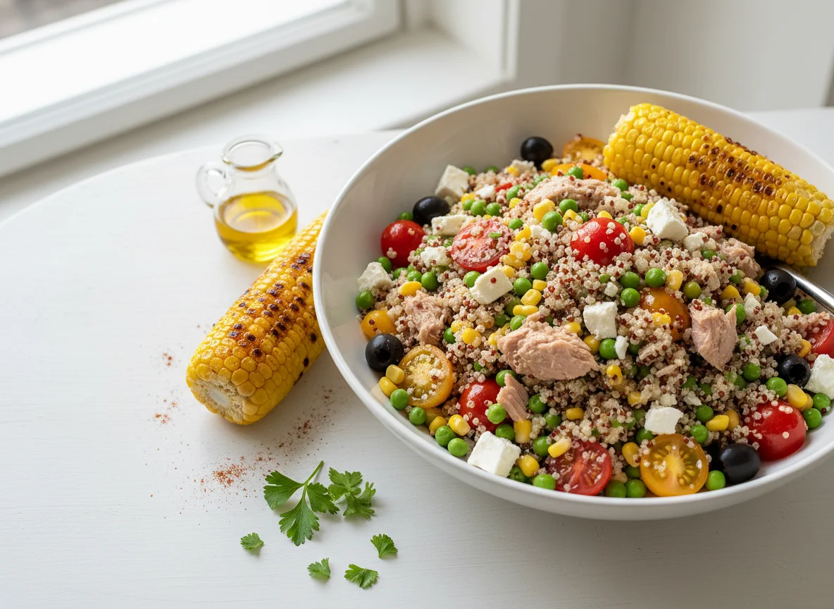 Quinoa Salat mit Maiskolben photo