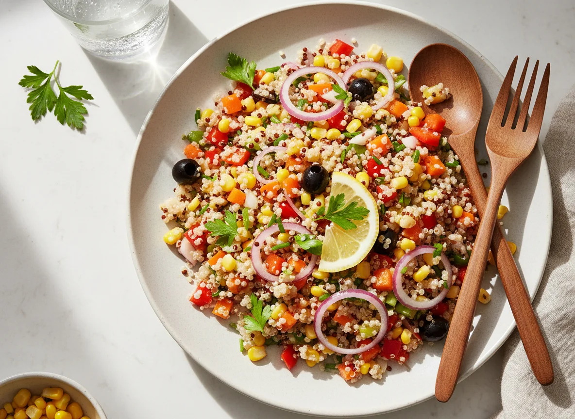 Quinoa-Salat mit Gemüse photo