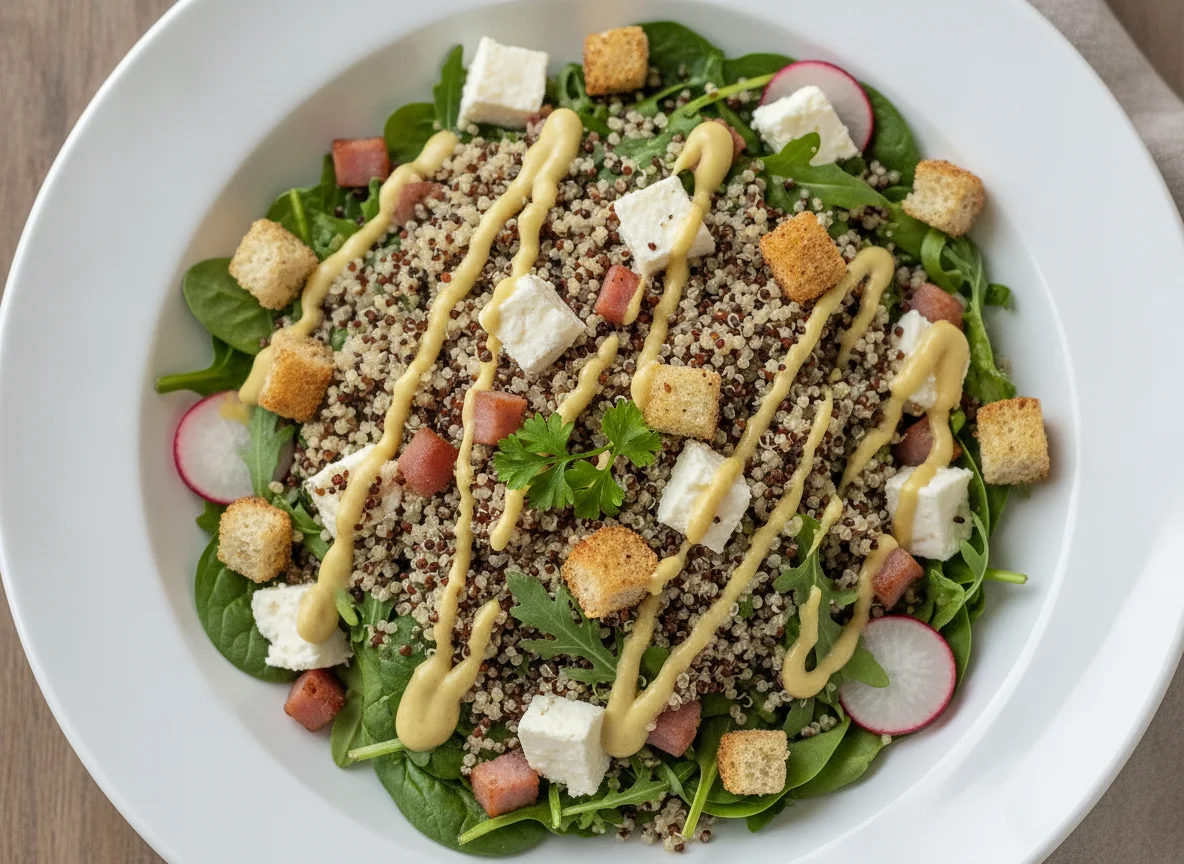 Quinoa-Salat mit Ziegenweichkäse photo