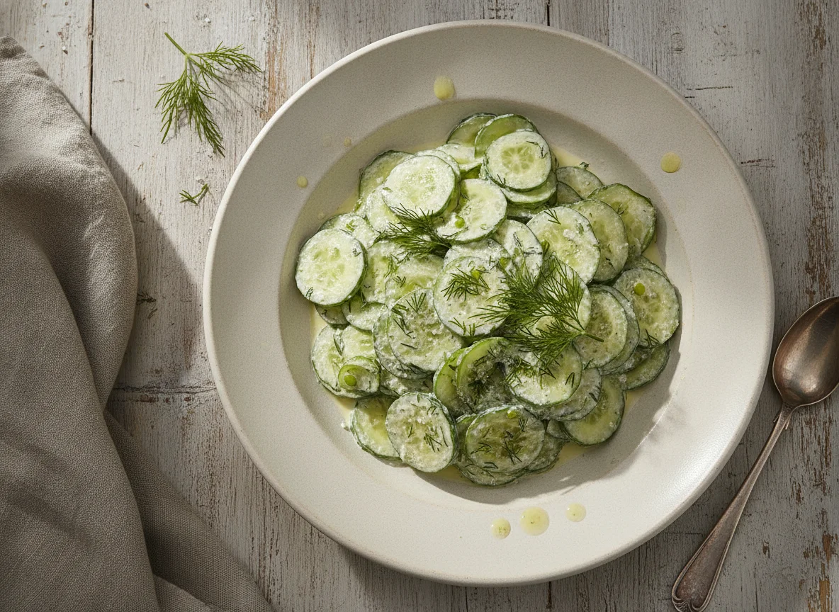 Rahmgurkensalat mit Dill photo