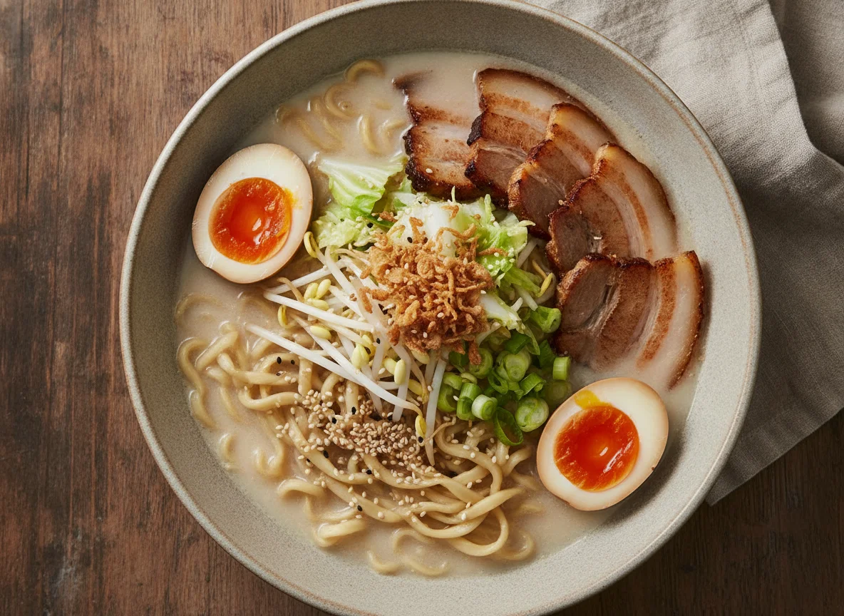 Ramen mit Chashu und Ei photo