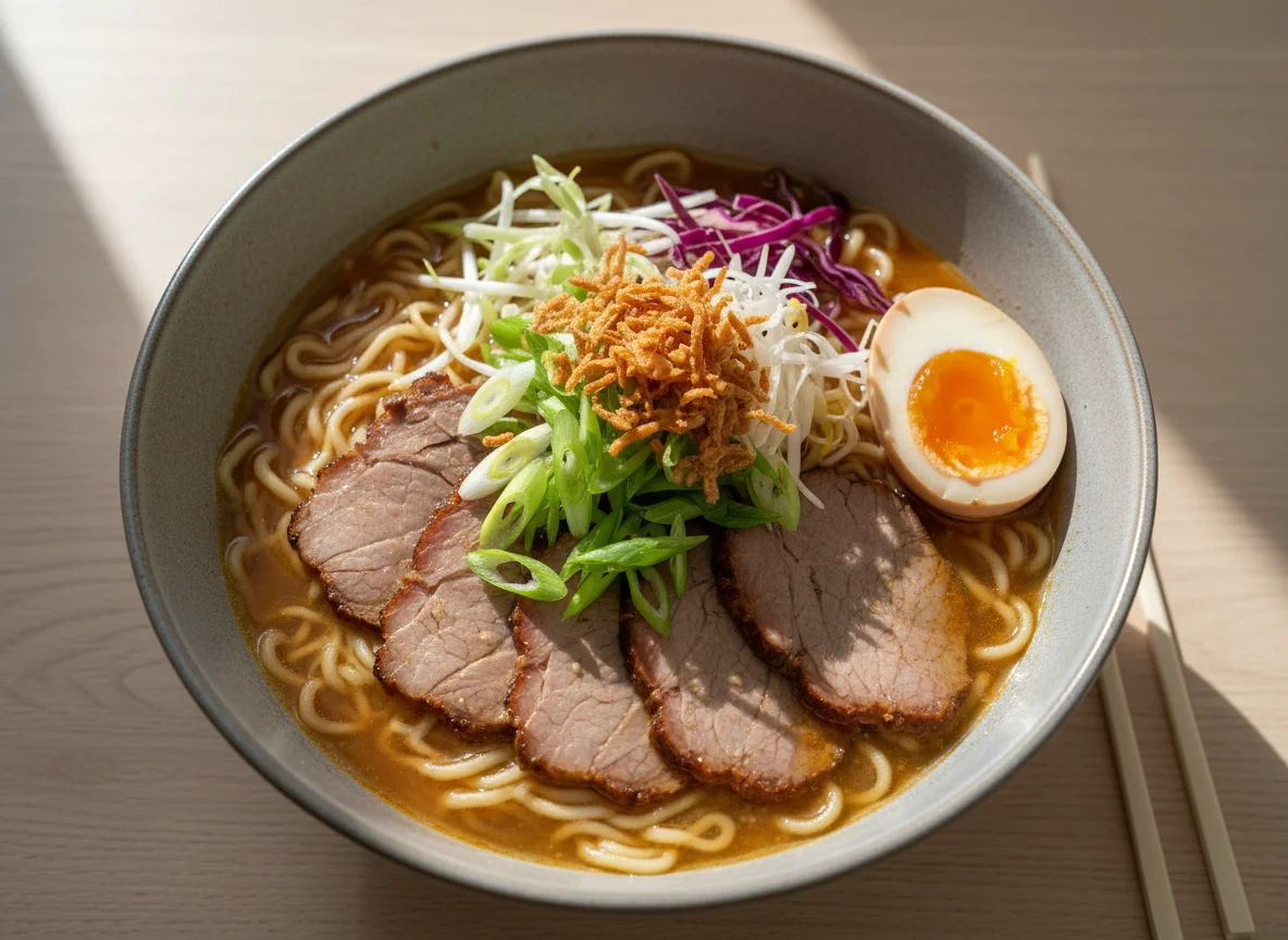 Ramen mit Rindfleisch photo