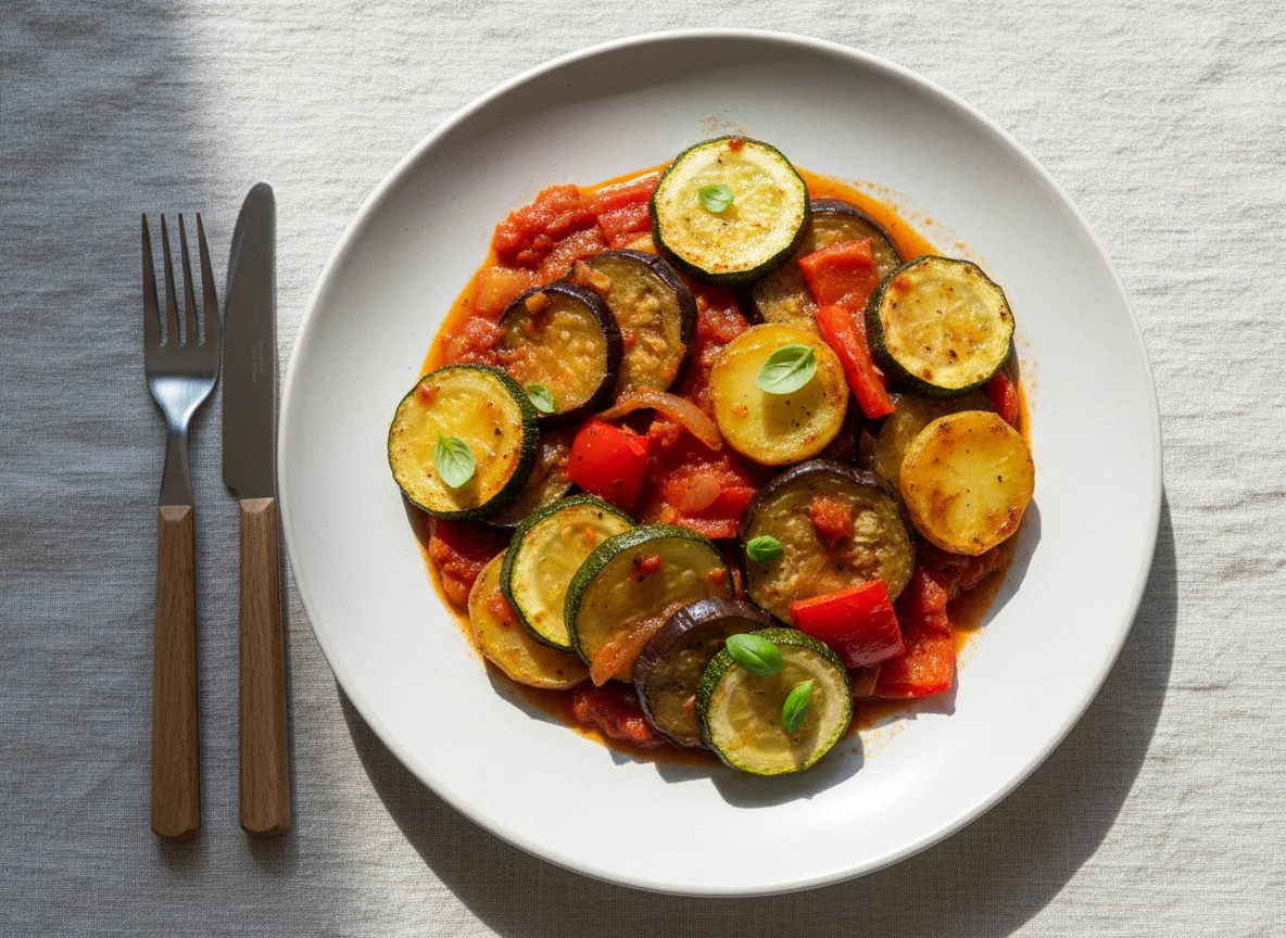 Ratatouille mit Kartoffeln photo