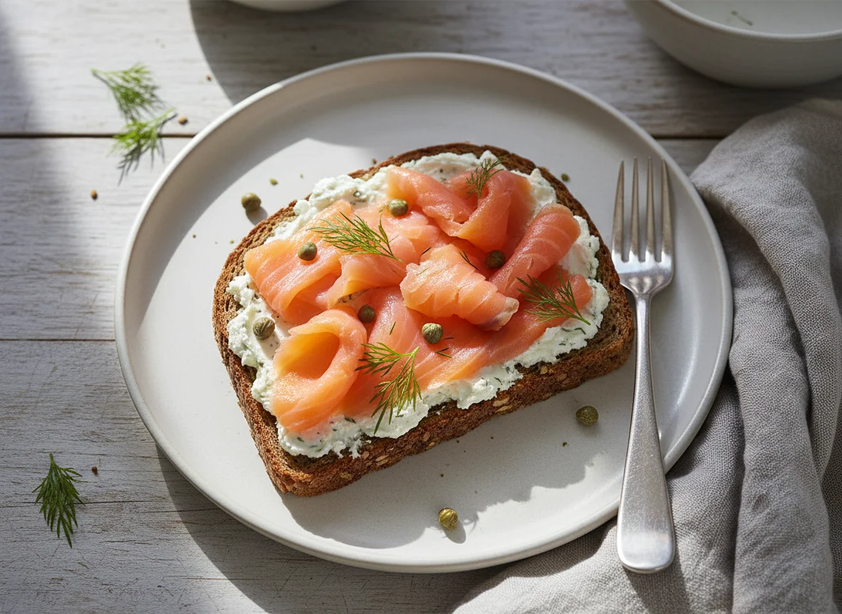 Räucherlachs-Brot photo