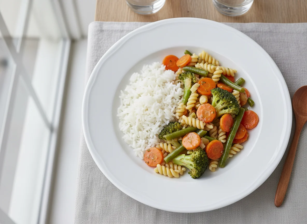 Reis mit Gemüsepfanne photo