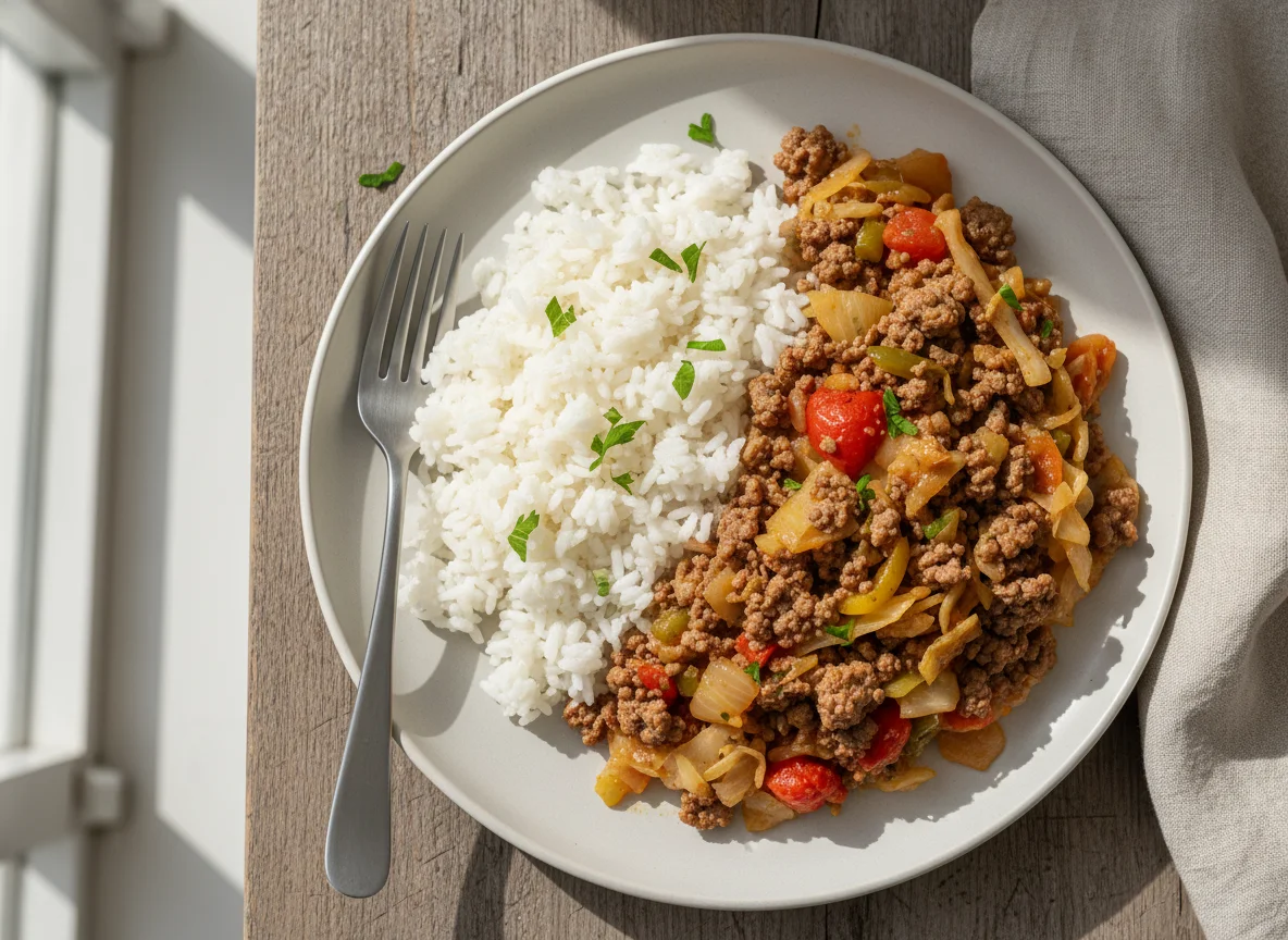 Reis mit Krautfleisch photo
