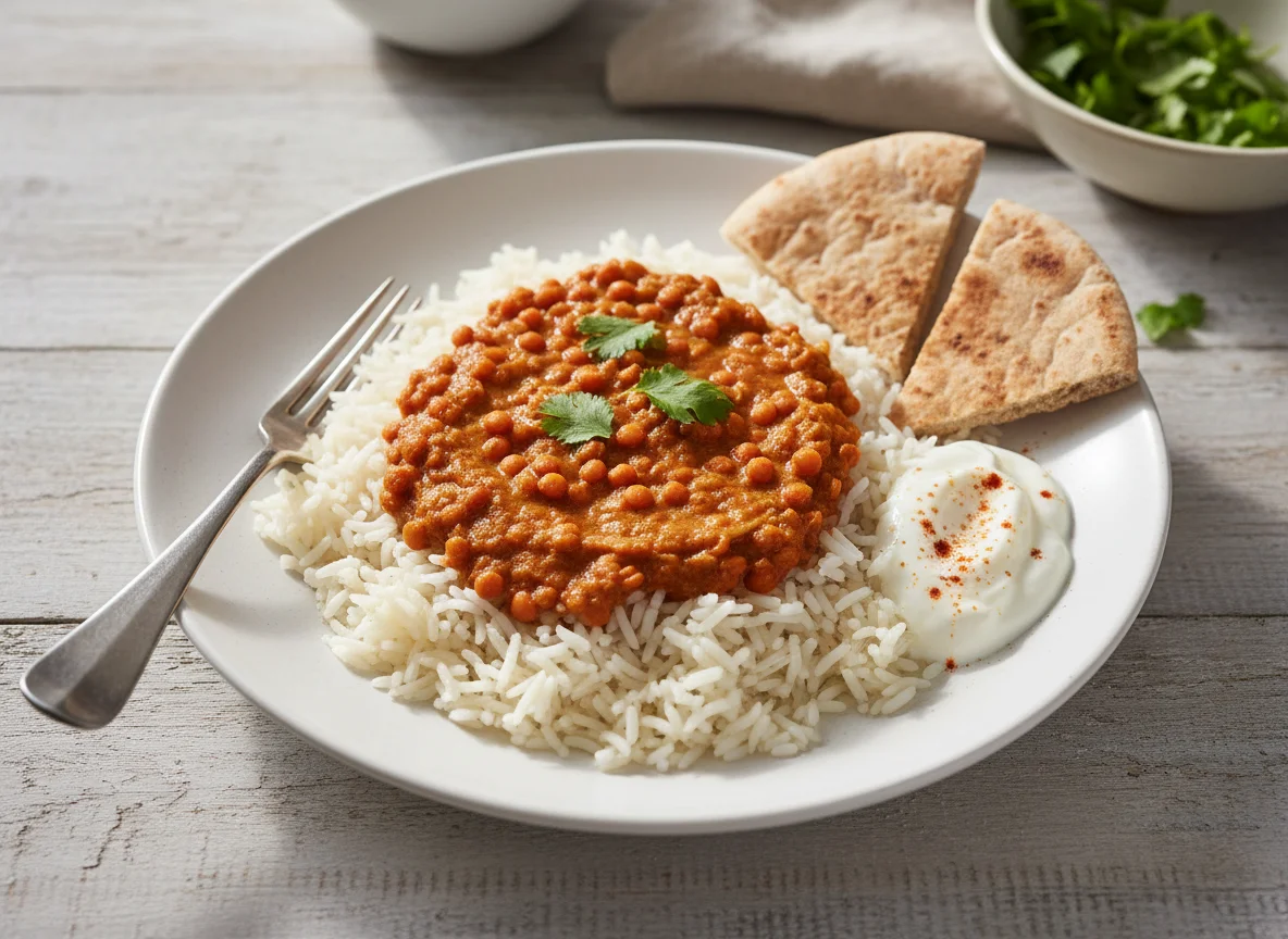 Reis mit Linsen-Curry photo