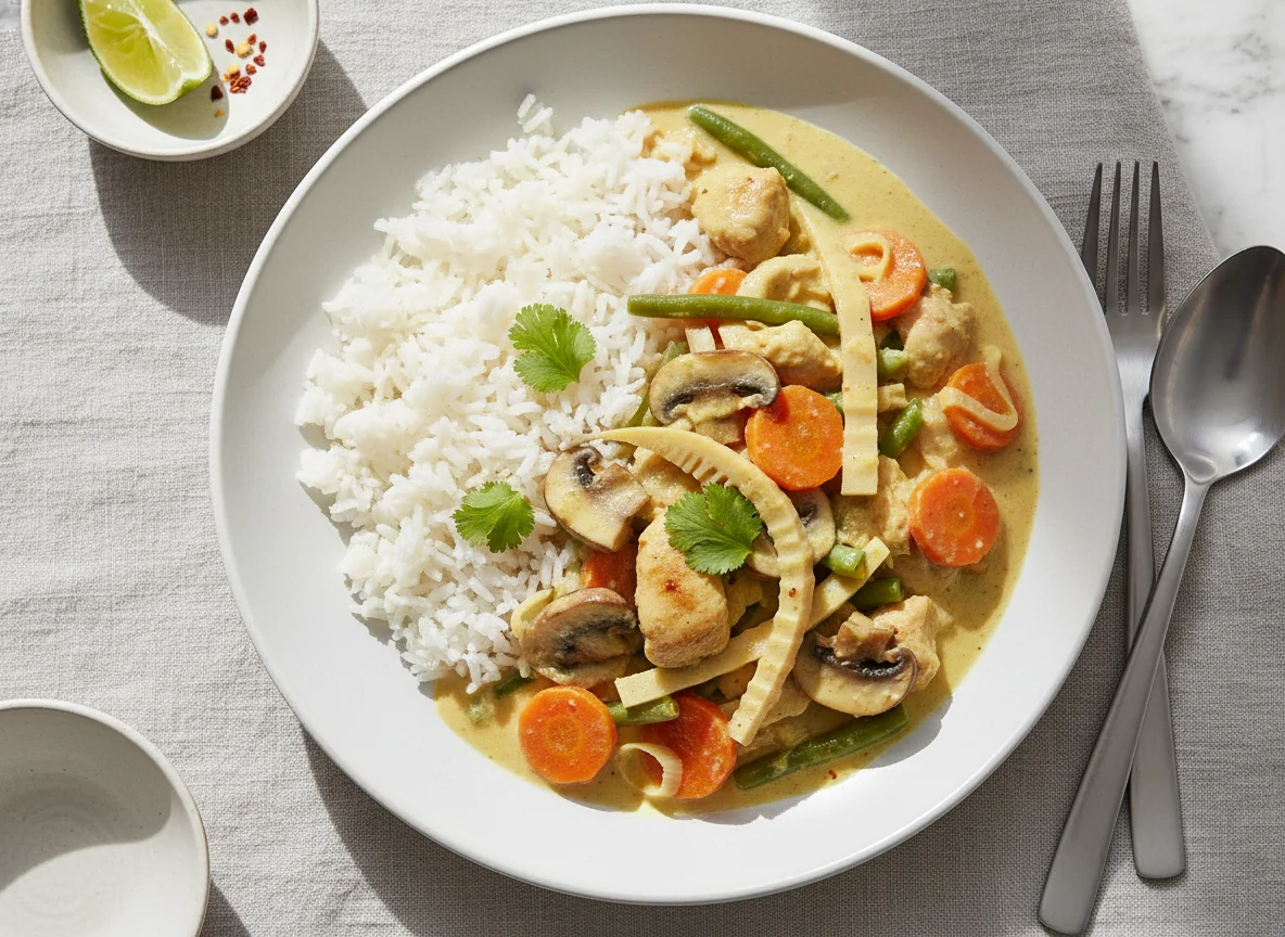 Reis mit Thai-Curry photo