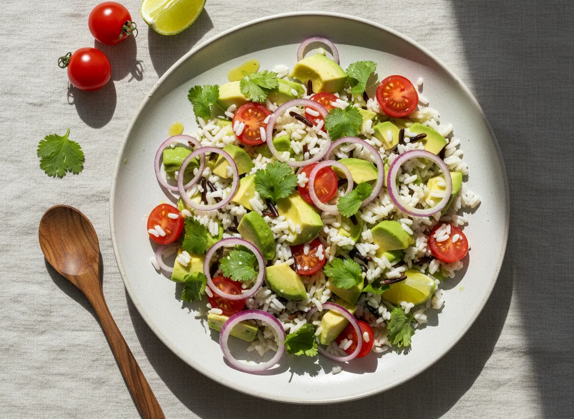 Reis-Avocado-Salat photo