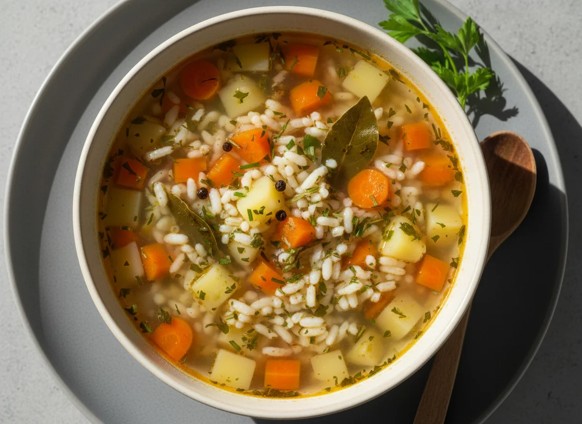 Reis-Gemüse-Suppe photo