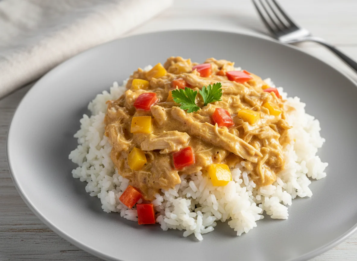 Reisgericht mit Sauce photo