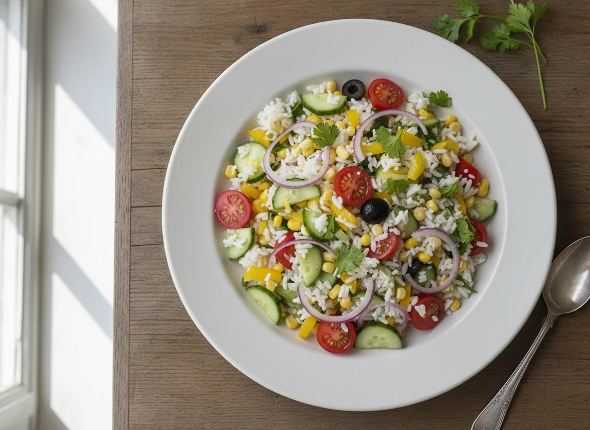 Reissalat mit Gemüse photo