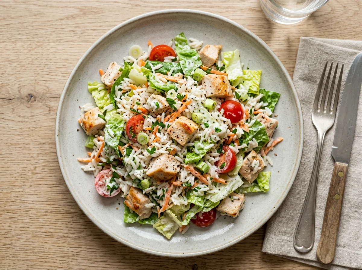 Reissalat mit Huhn und Gemüse photo