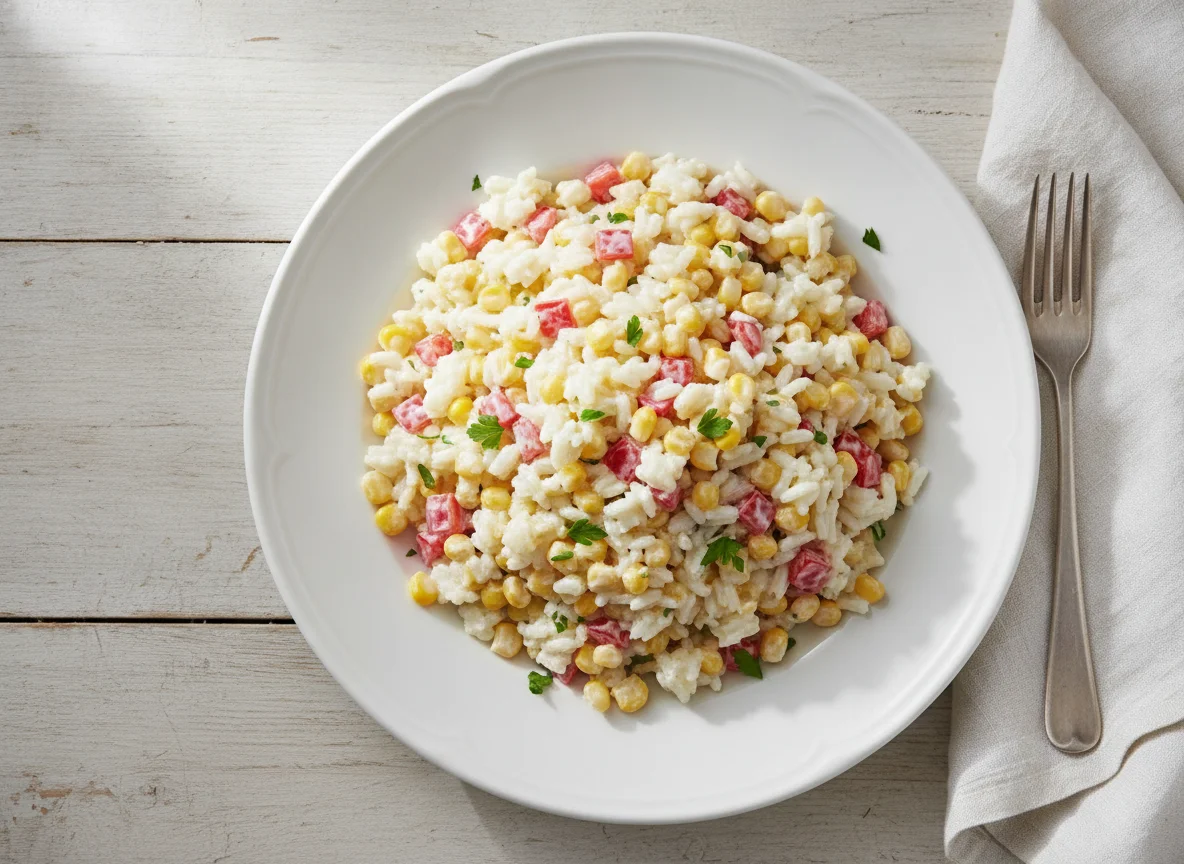Reissalat mit Mais und Paprika photo