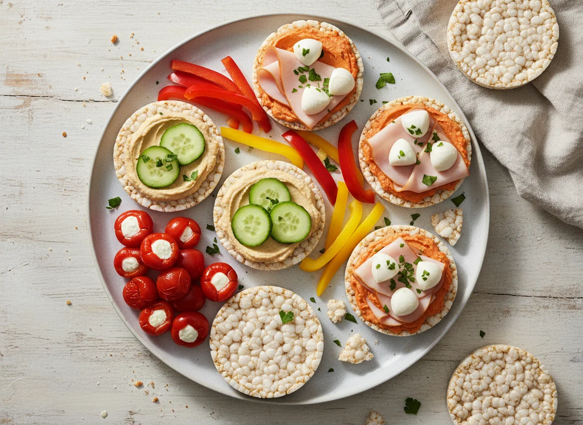 Reiswaffel-Snackplatte photo