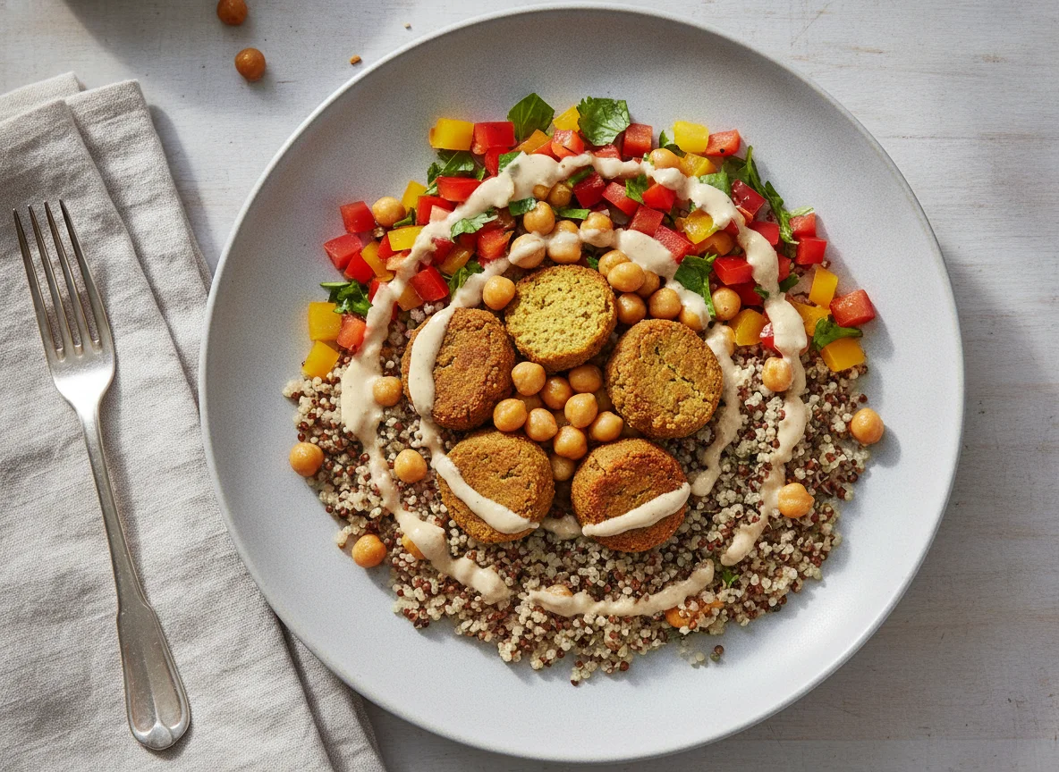 Rewe To Go High Protein Schichtsalat Quinoa-Falafel photo