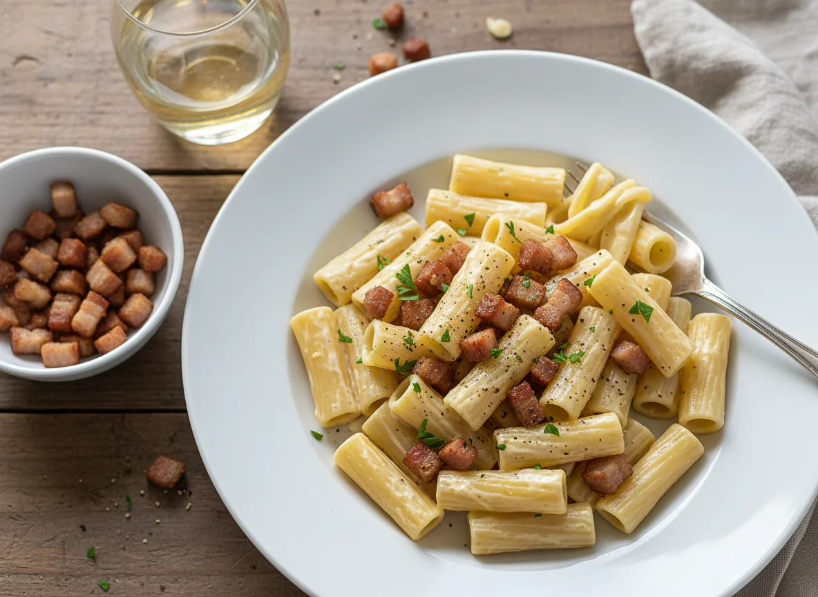 Rigatoni Carbonara photo