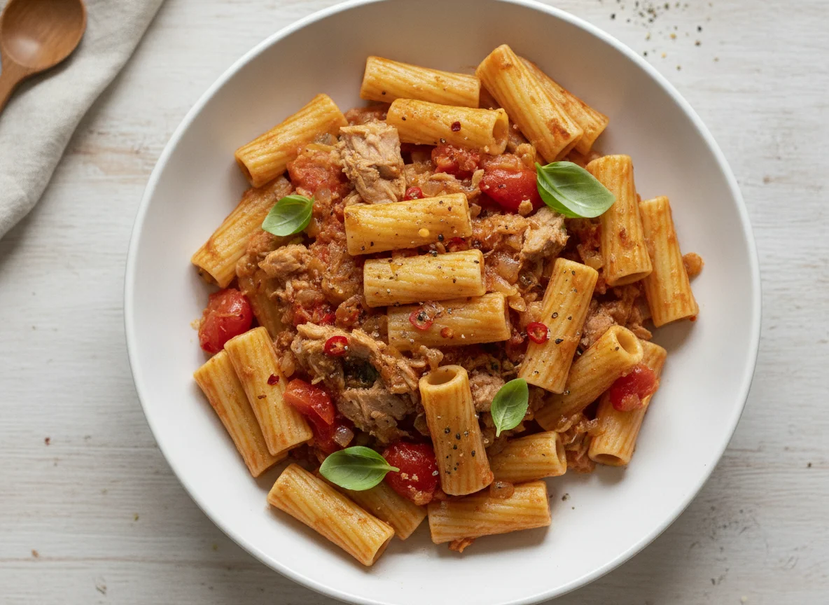 Rigatoni mit Thunfischsauce photo