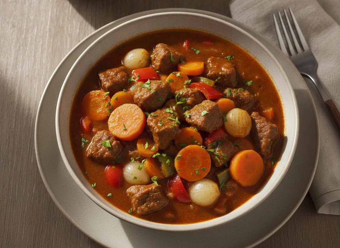 Rindergulasch mit Gemüse photo