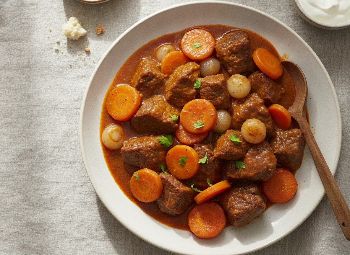 Rindergulasch mit Karotten photo