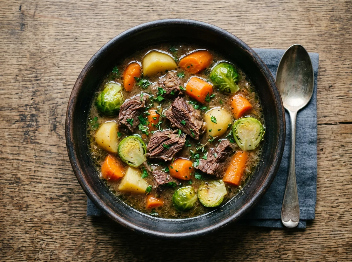 Rindfleischeintopf mit Kartoffeln und Gemüse photo