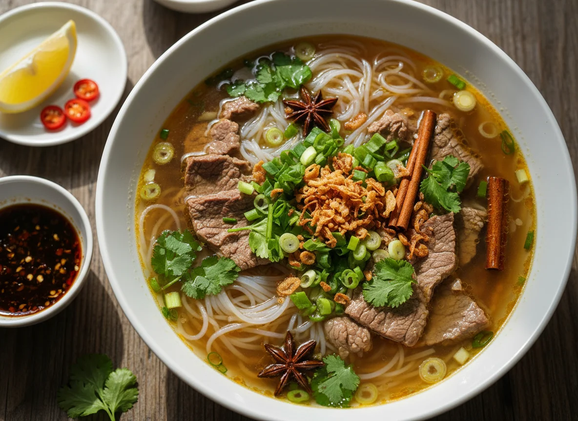 Rindfleisch-Nudelsuppe (Pho Bo) photo