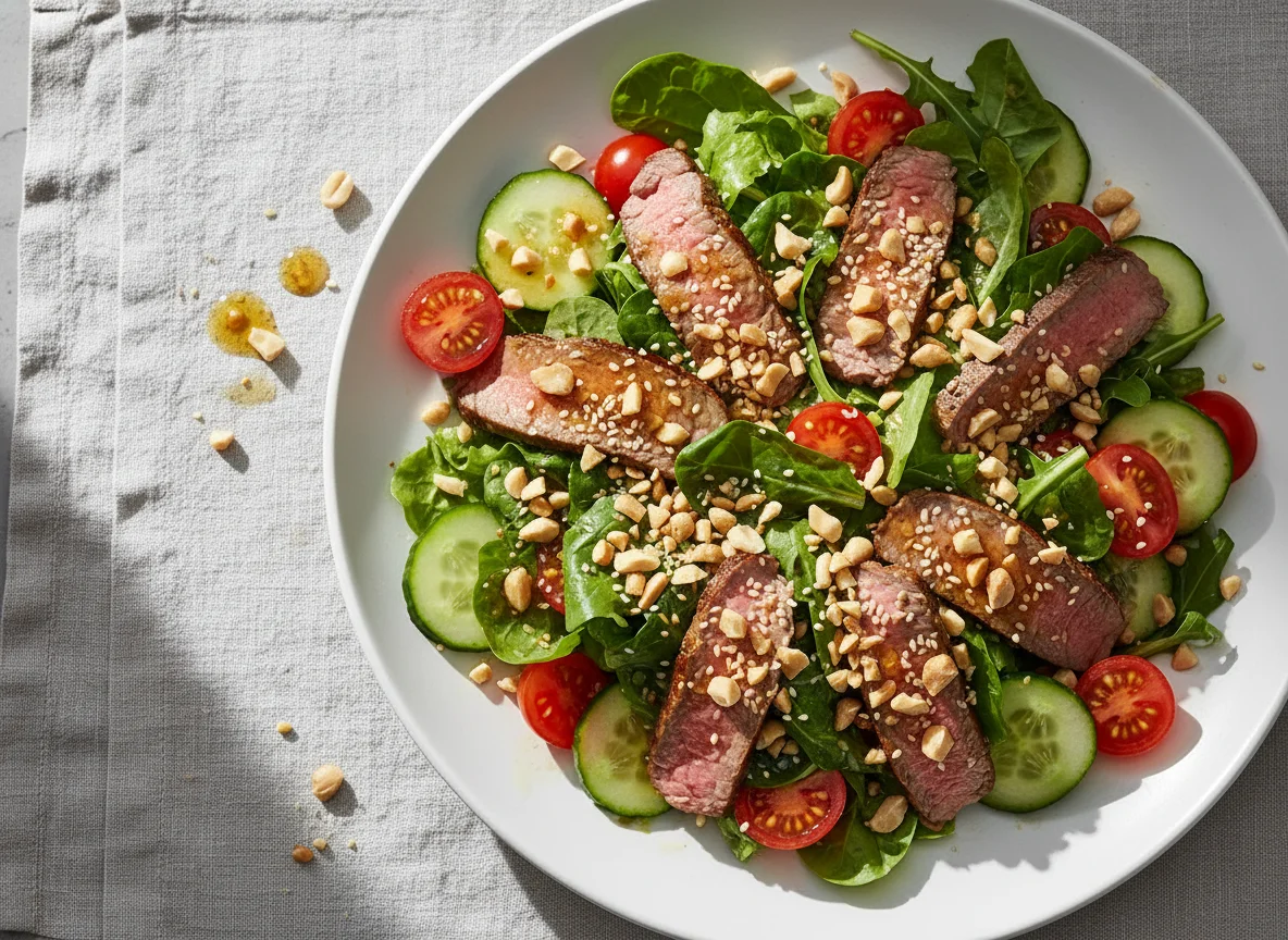 Rindfleischsalat mit Erdnüssen photo