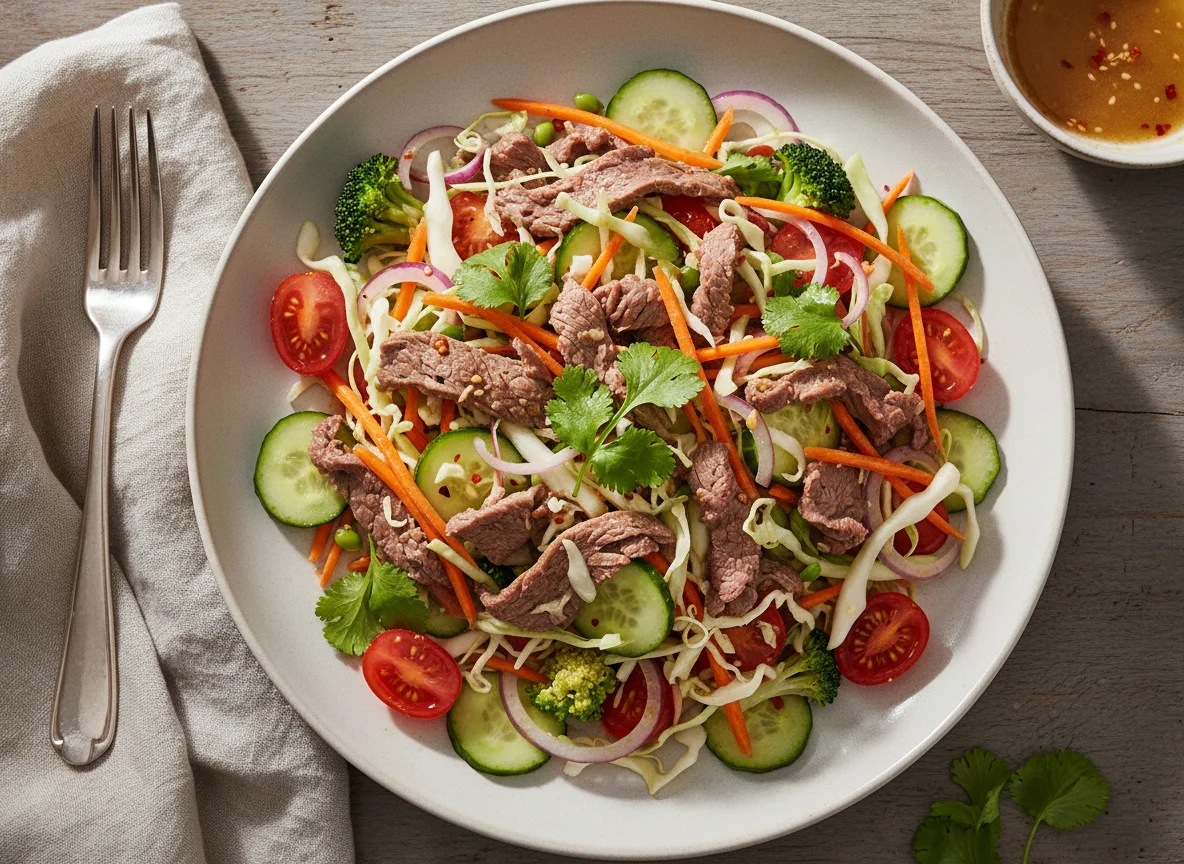 Rindfleischsalat mit Gemüse photo