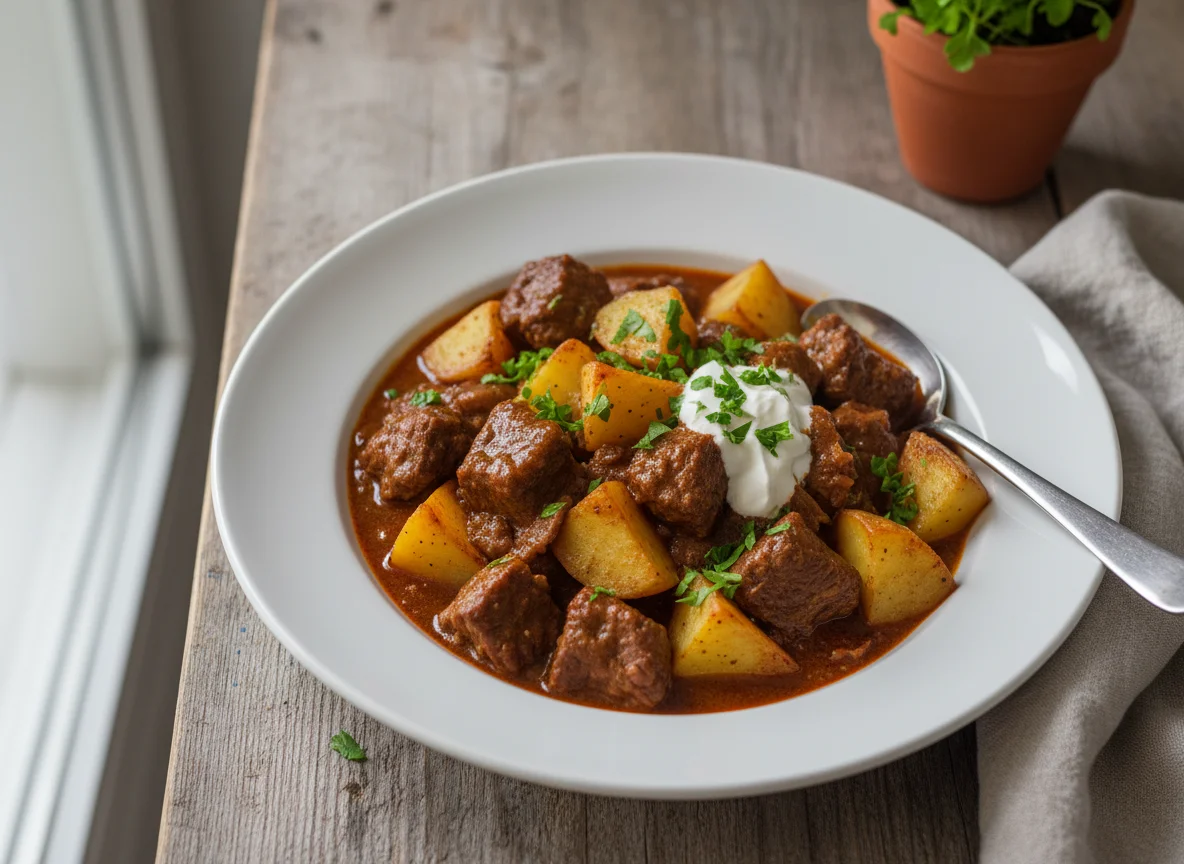Rindsgulasch mit Kartoffeln photo