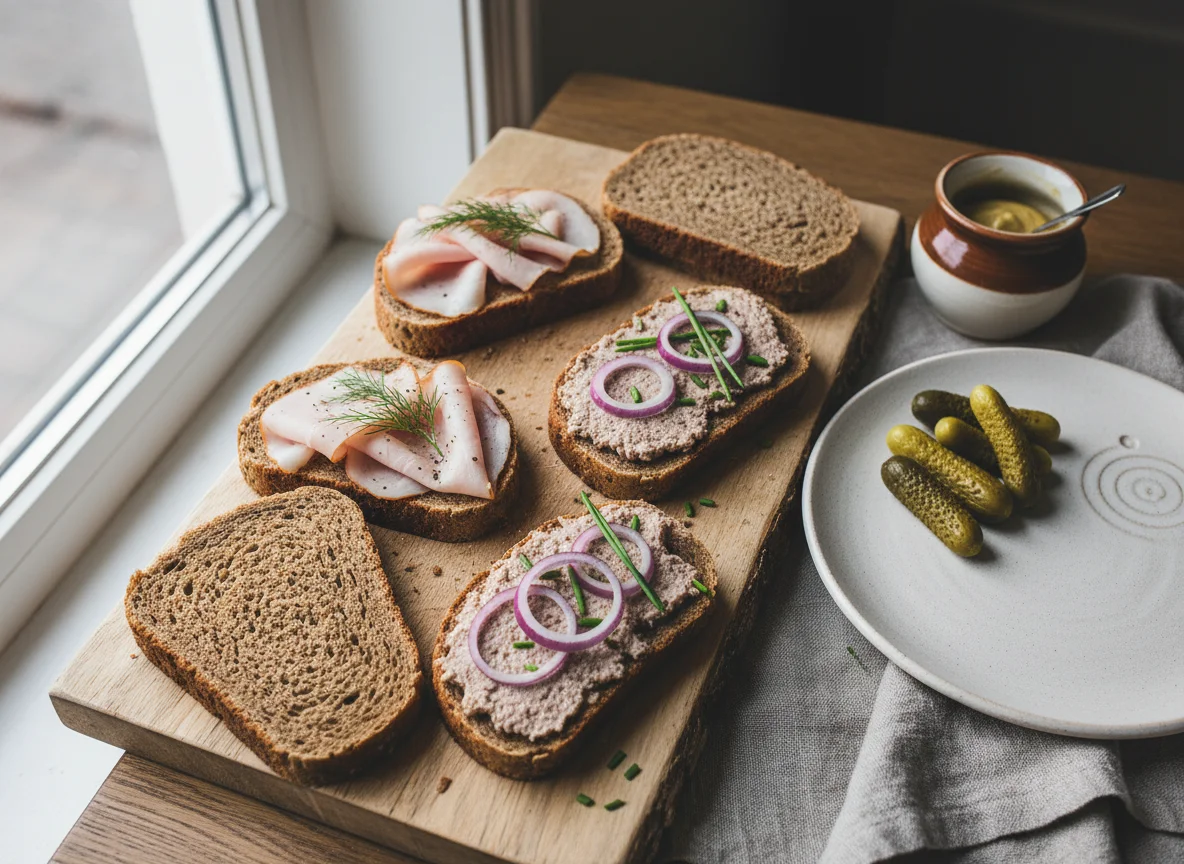 Roggenbrot mit Aufschnitt photo