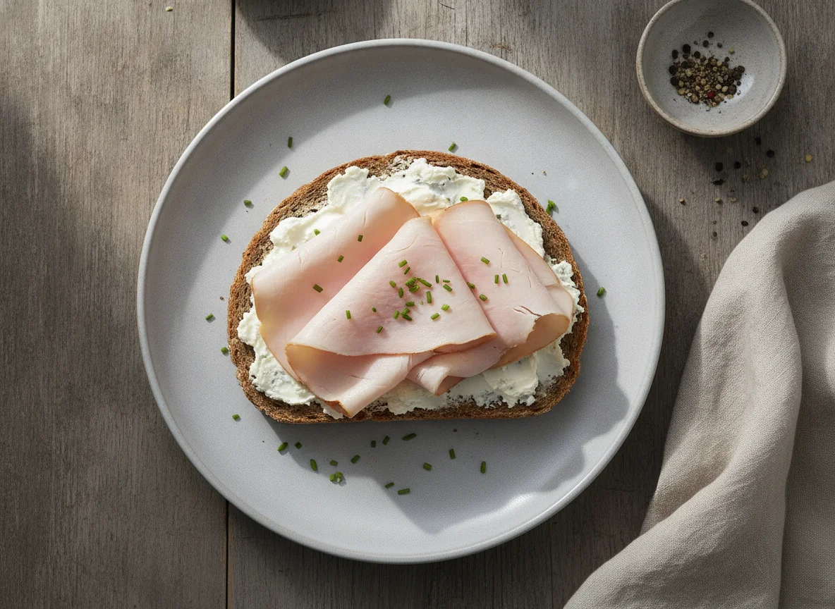 Roggenmischbrot mit Putenbrust photo
