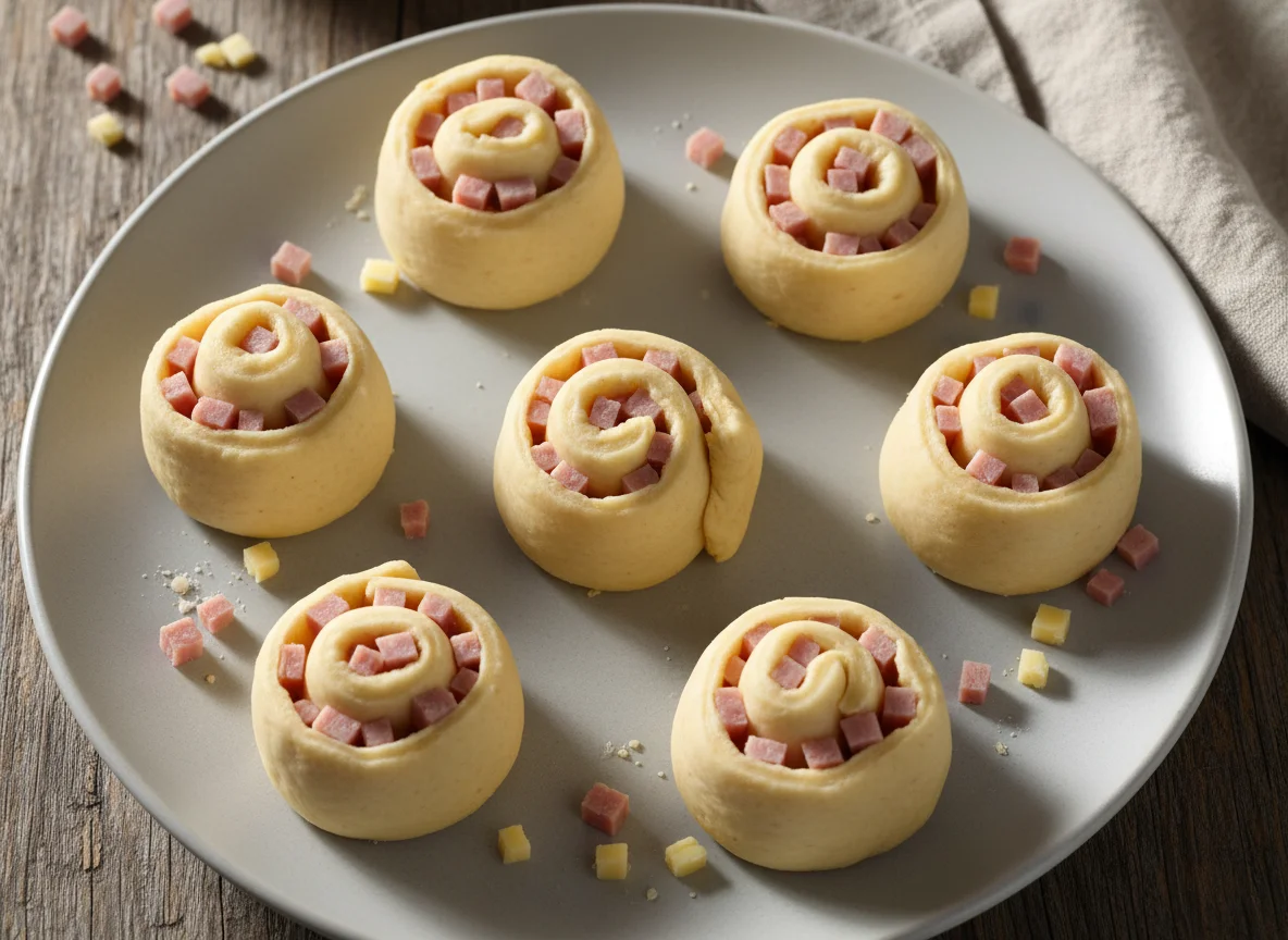 Rohling mit Schinken und Käse photo