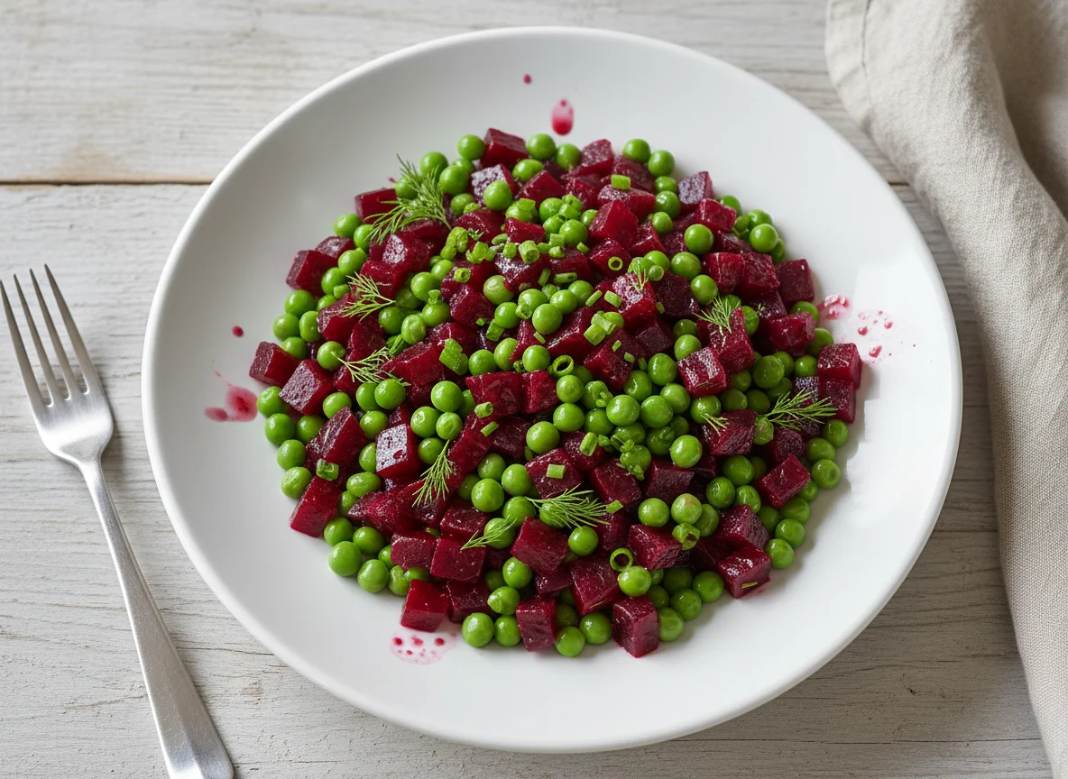 Rote-Bete-Salat mit Erbsen photo